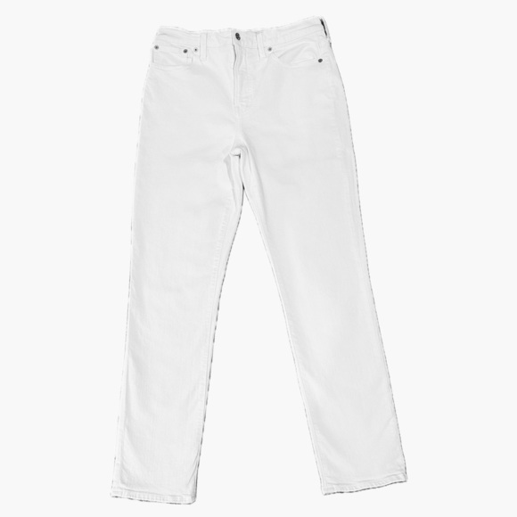 👖🤍 MADEWELL Perfect Vintage Jeans | Crisp White Cone Denim Preppy Women’s Sz 29T - Picture 1 of 7